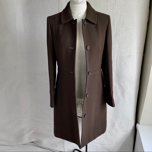 J.Crew 6 Wool Year Round Lady Coat 3/4 Midi Brown - Picture 9 of 9
